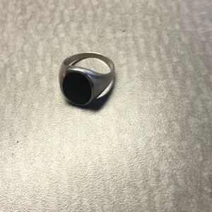 Onyx silver ring size 7.5